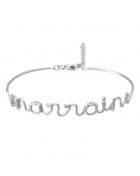 Bracelet à message "MARRAINE" Argenté