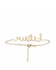Bracelet fil lettering "BELIEVE" doré