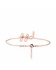 Bracelet fil lettering "BFF" rosé