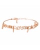 Bracelet fil lettering "POUMPOUMPIDOU" rosé