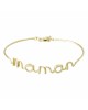 Bracelet fil lettering "MAMAN" doré