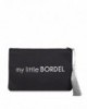 Pochette à message " MY LITTLE BORDEL" Noire et Argenté - 17,5 x 11,5 x 1 cm