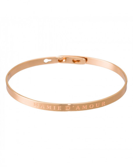 Bracelet à message "MAMIE D’AMOUR" Rosé