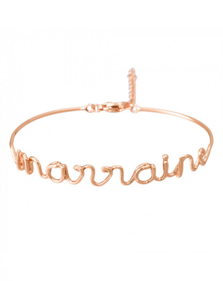 Bracelet à message "MARRAINE" Rosé