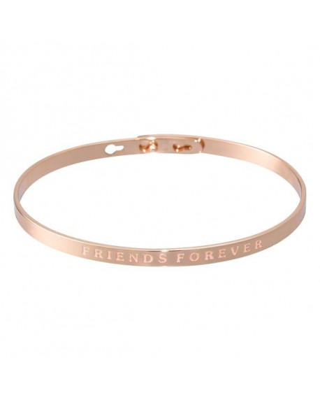 Bracelet à message "FRIENDS FOREVER" Rosé