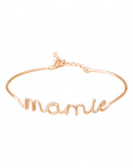 Bracelet à message "MAMIE" Rosé