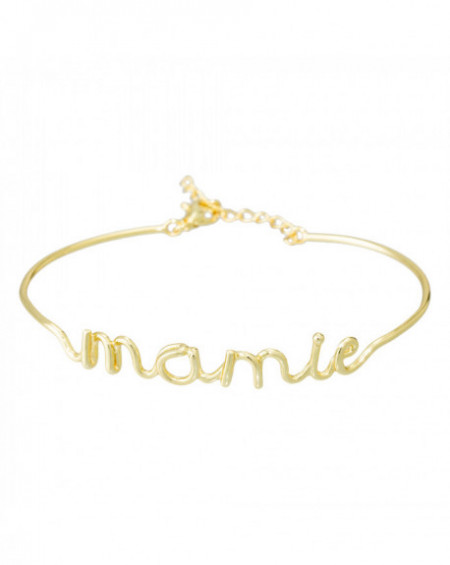Bracelet à message "MAMIE" Doré