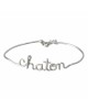 Bracelet fil lettering "CHATON"
