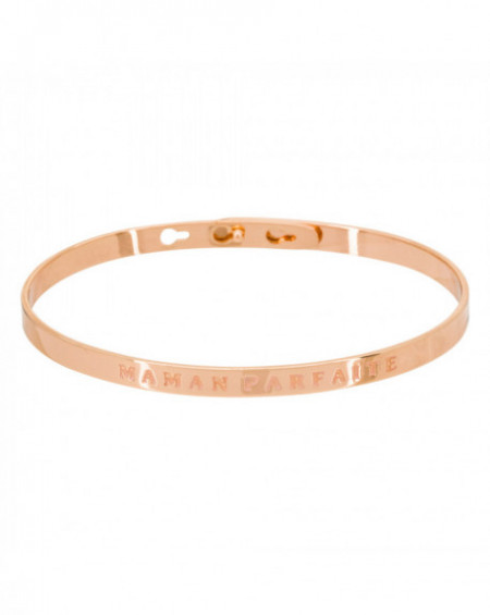 Bracelet à message "MAMAN PARFAITE" Rosé