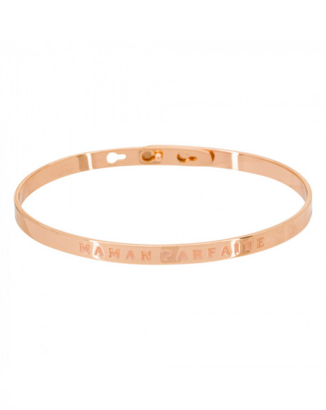 Bracelet à message "MAMAN PARFAITE" Rosé