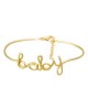 Bracelet fil lettering "BABY" doré