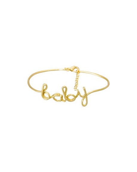 Bracelet fil lettering "BABY" doré