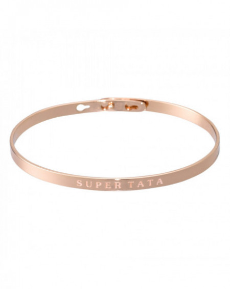 Bracelet à message "SUPER TATA" Rosé