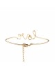 Bracelet fil lettering "LOVE" doré